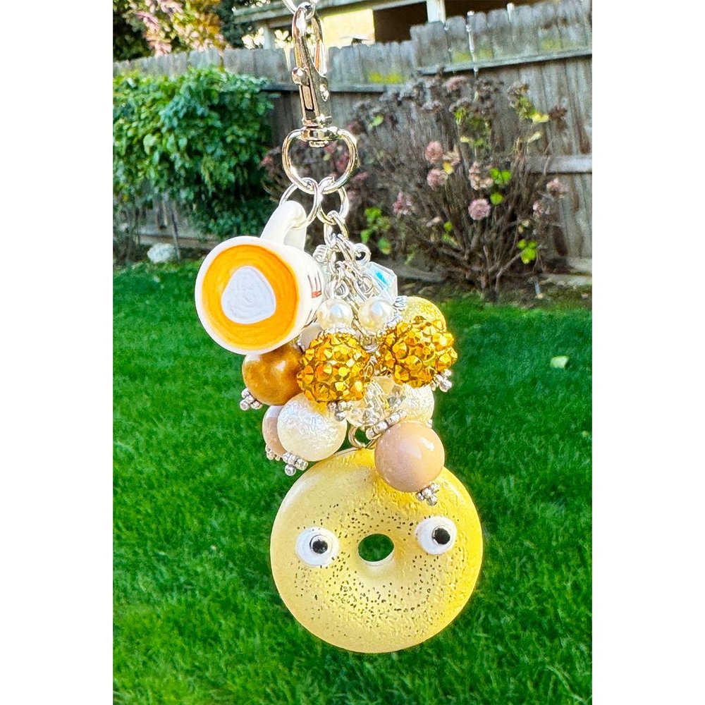 Heidi Kenney x Kid Robot Everything Bagel Brunch Keychain Purse Bag Charm